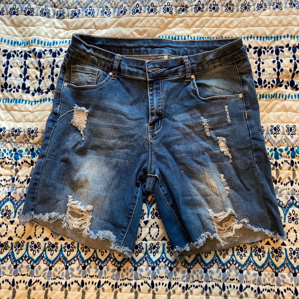 Distressed Jean Shorts